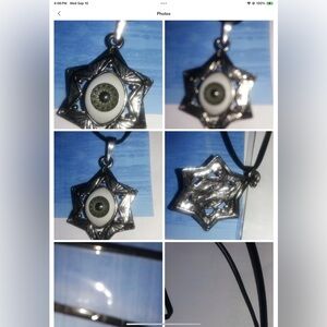 Greek Evil Eye Suede Necklace lt501-6gry
 Evil Eye new vintage from Greece 🇬🇷